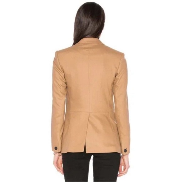Rag & Bone Emmet Wool Blazer Jacket in Camel Tan - Size 6 - Picture 3 of 16